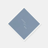 Serviette En Papier Élégant Cocktail Personnalisé Périwinkle (Coin)