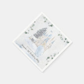 Serviette En Papier Élégant conte de fées | Princesse d'hiver (Coin)