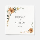 Serviette En Papier Elegant Copper & Earthy Botanical Wedding (Devant)