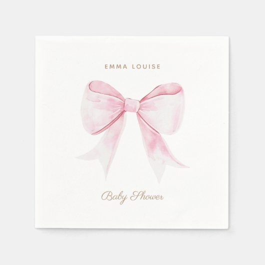 Serviette En Papier Élégant coquette rose (Devant)