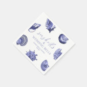 Serviette En Papier Elegant Coquillages & Mariage Fête des mariées de  (Coin)