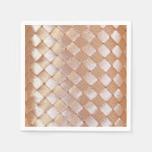 Serviette En Papier Elégant corail moderne satin satin tissé motif (Devant)