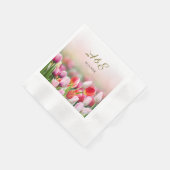 Serviette En Papier Élégant couleur fleurs de tulipe papier Napkin (Coin)