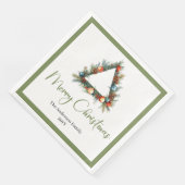 Serviette En Papier Elegant Cozy Boho Scandinavian Pine Wreath Dinner (Coin)