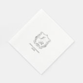Serviette En Papier Élégant crête de monogramme Mariage (Coin)