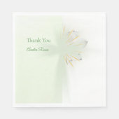 Serviette En Papier Élégant croix florale abstraite baptism napkin (Devant)