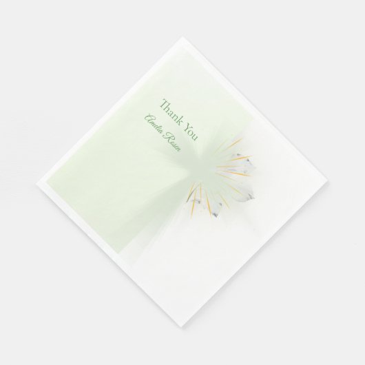 Serviette En Papier Élégant croix florale abstraite baptism napkin (Coin)