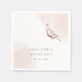 SERVIETTE EN PAPIER ELÉGANT CUIT COULEUR D'EAU BLANC BETTERFOR MARIAGE (Devant)