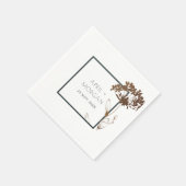 SERVIETTE EN PAPIER ELÉGANT CUIVRE FOIL HYDRANGEA MARIAGE FLORAL NAPK (Coin)