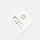 Serviette En Papier Elégant culte Croix Florale Wreath Baptism (Coin)