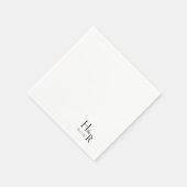 Serviette En Papier Elegant Custom Monogram Wedding Napkins (Coin)