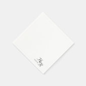Serviette En Papier Elegant Custom Monogram Wedding Napkins (Coin)