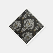 Serviette En Papier Élégant Damas baroque (Coin)
