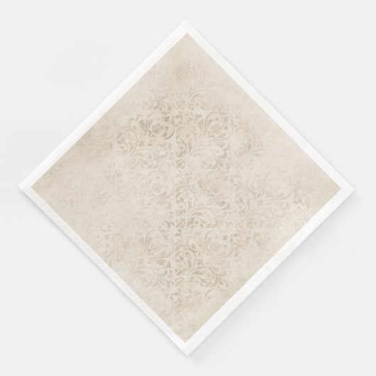 Serviette En Papier Élégant damas ivoire pour toutes les occasions (Coin)