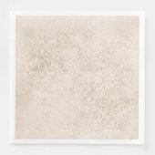 Serviette En Papier Élégant damas ivoire pour toutes les occasions (Devant)