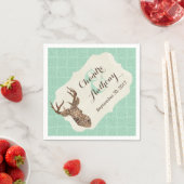 Serviette En Papier Elegant Deer Antlers Mariage campagnard rustique (En situation)