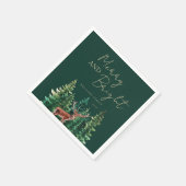 Serviette En Papier Elegant Deer Noël Nom de famille (Coin)