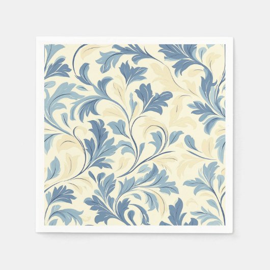 Serviette En Papier Élégant design Vintage de défilement (Devant)