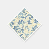 Serviette En Papier Élégant design Vintage de défilement (Coin)