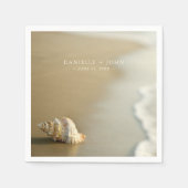 Serviette En Papier Elegant Destination Beach Wedding Reception  (Devant)