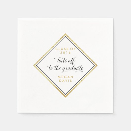 Serviette En Papier Élégant Diamètre Forme Graduation Napkin (Devant)
