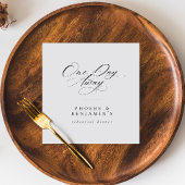 Serviette En Papier Élégant Dîner De Répétition D'Un Jour Personnalisé