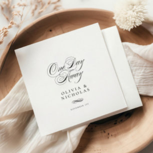 Serviette En Papier Élégant Dîner De Répétition Mariage Un Jour