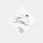 Serviette En Papier Élégant diplôme de typographie personnalisable (Coin)