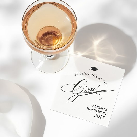 Serviette En Papier Élégant diplôme de typographie personnalisable