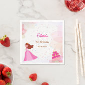 Serviette En Papier Elegant Disney princess birthday (En situation)