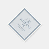 Serviette En Papier Elegant Dusty Blue | Classic Luxe Wedding (Coin)