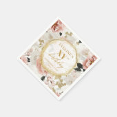 Serviette En Papier Elégant Dusty Rose 80 Anniversaire serviettes Nom (Coin)