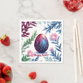 Serviette En Papier Elegant Easter Egg Botanical Art (En situation)