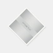 Serviette En Papier Élégant écriture de script de monogramme modifiabl (Coin)