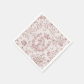 Serviette En Papier Élégant, élégant, Plum Beige Equestre Toile (Coin)