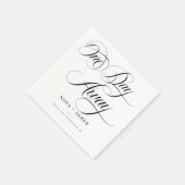 Serviette En Papier Élégant élégant un jour plus loin Mariage personna (Coin)