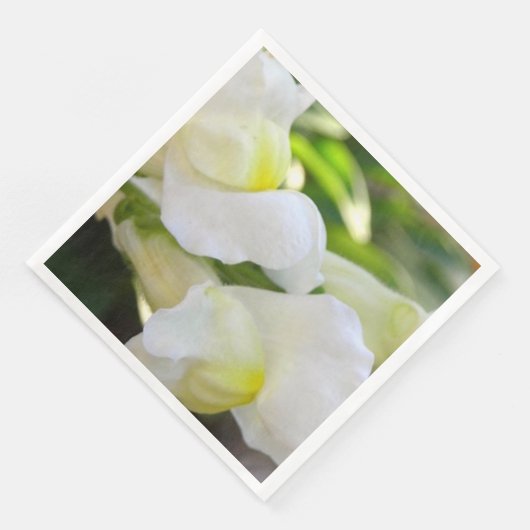 Serviette En Papier Élégant en blanc (Coin)