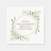 Serviette En Papier Élégant Engagement de la Botanique à l'Aquarelle d (Devant)