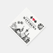 Serviette En Papier Élégant et amusant Las Vegas Mariage (Coin)