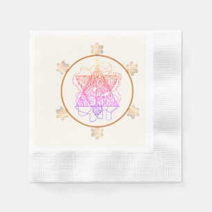 Serviette En Papier Élégant et coloré papier d'étoile juif