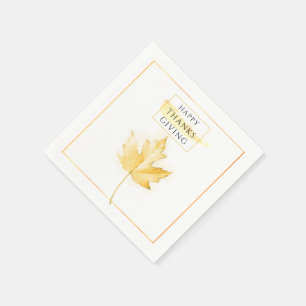 Serviette En Papier Élégant et tendance, doré pour Thanksgiving