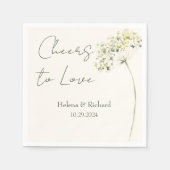 Serviette En Papier Élégant et verdoyant Mariage floral Napkin (Devant)