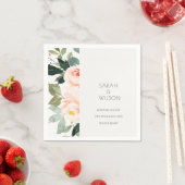 Serviette En Papier Elégant Eucalyptus Blush Rose Mariage rose (En situation)