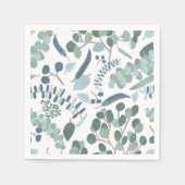 Serviette En Papier Elégant Eucalyptus Foliage Vert (Devant)