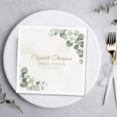 Serviette En Papier Elegant Eucalyptus Greenery Elegant Bridal Shower
