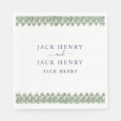 Serviette En Papier Elegant Eucalyptus Greenery Wedding Napkins (Devant)
