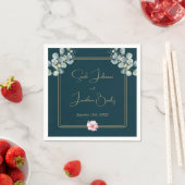 Serviette En Papier Elégant Eucalyptus Mariage de feuillage (En situation)