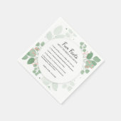 Serviette En Papier Elégant Eucalyptus Verdure Fun Faits Mariage (Coin)