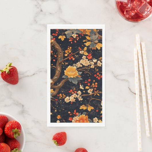 Serviette En Papier Elegant Fall Chinoiserie Paper Plate (En situation)