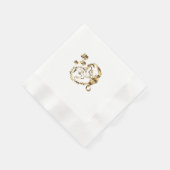 Serviette En Papier Élégant Faux Gold Santa Claus Père Noël Nap (Coin)
